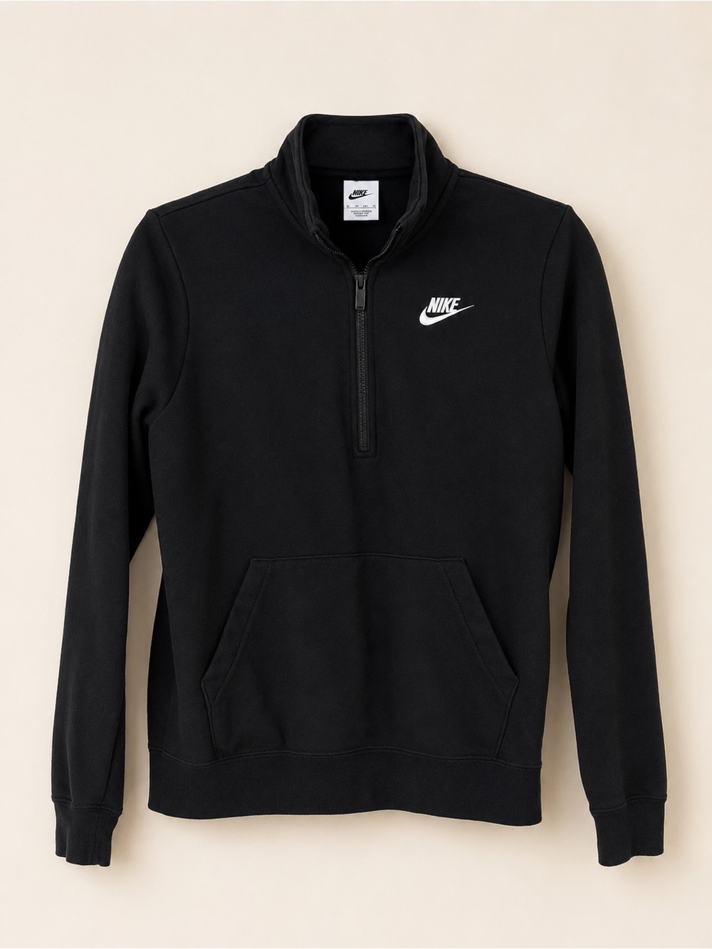 Nike Women’s Black Quarter Zip Pullover Sweatshirt Hoodie XS